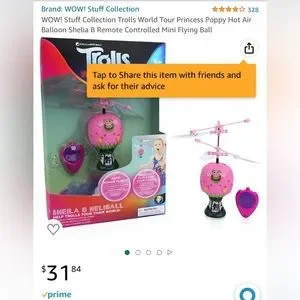 Dreamworks Toys Trolls World Tour Princess Poppy Flying Air